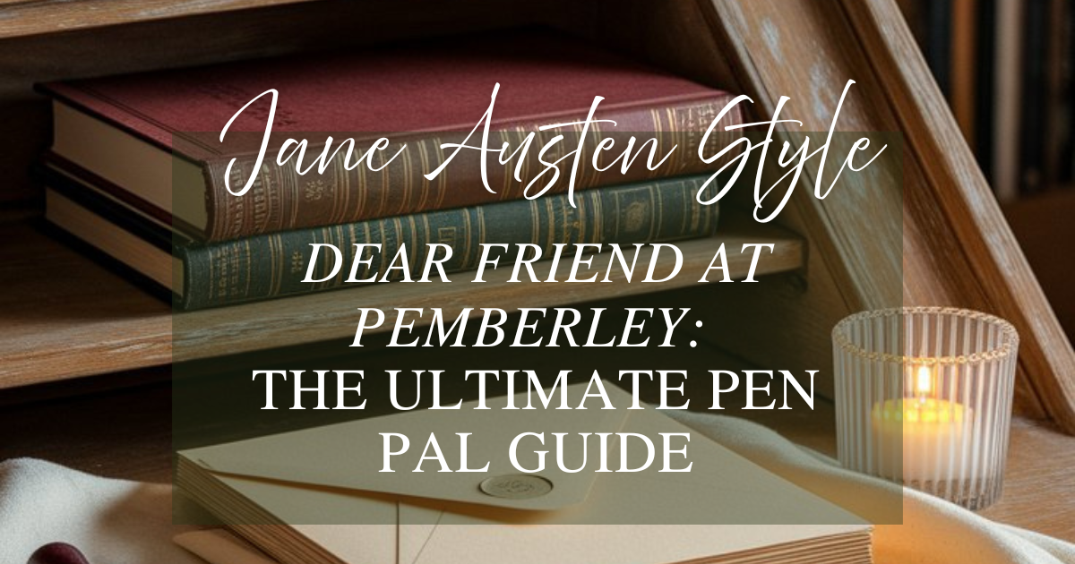 Dear Friend at Pemberley: The Ultimate Jane Austen Pen Pal Guide for Quiet-Lux Boho Women