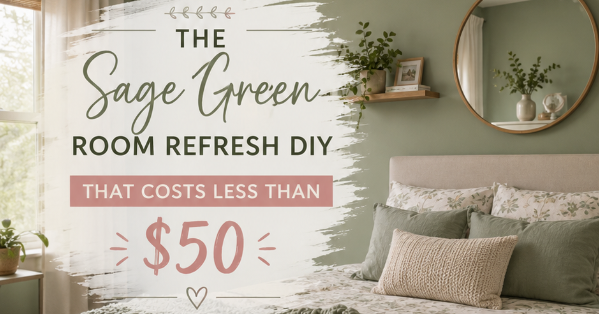 The Sage Green Room Refresh DIY That Costs Less Than $50